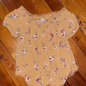 Floral off the shoulder top